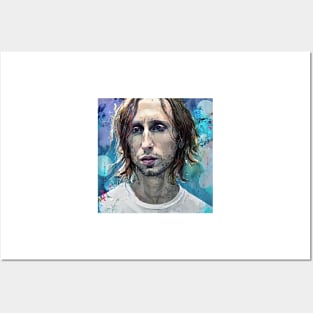 Luka Modrić in blue mood Posters and Art